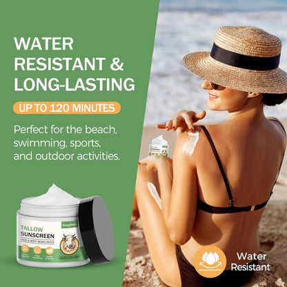 Wagomars Tallow Sunscreen SPF 30 - Non-Toxic Natural Mineral Sunscreen with Zinc Oxide & Beef Tallow - Reef Safe Sunblock for Face & Body - Moisturizing for All Skin Types Avelisse