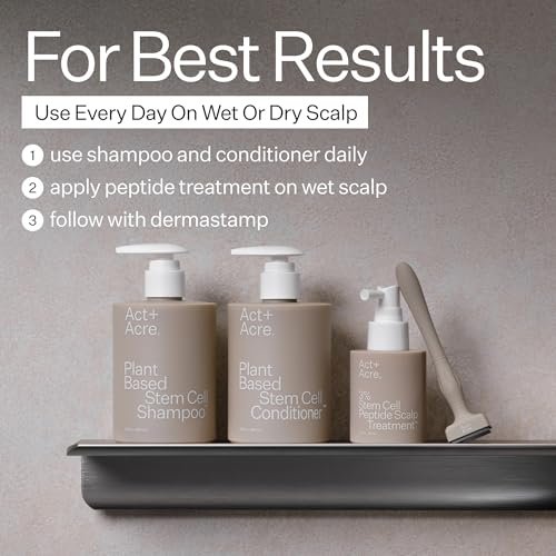 Act+Acre Stem Cell Conditioner - Strengthens Ends, Adds Shine, Hydrates Fine Hair - Apple Stem Cells, Castor Oil, Antioxidants - Lightweight, Vegan, Cold Processed, Color Safe - 10 Fl Oz Avelisse