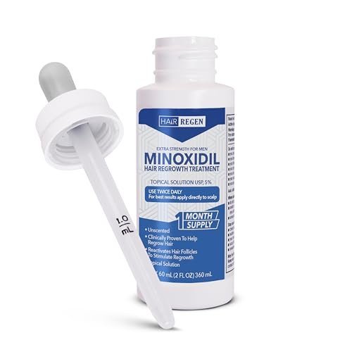 Hair Regen Liquid Minoxidil for Men 5% - Extra Strength Topical Solution for Hair Regrowth - 1 Month Supply (2 Fl Oz) - görsel 4