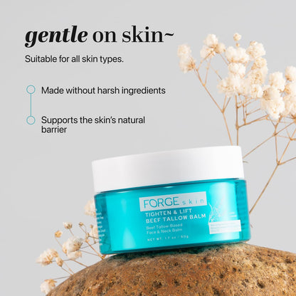 Forge Skin Tighten & Lift Balm for Women - Tallow-Based Beef Tallow & Honey Face Moisturizer, Natural Anti-Aging Cream with Essential Oils, 1.7 oz Avelisse