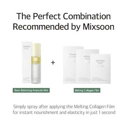 mixsoon Bean Balancing Ampoule Mist - Hyaluronic Acid Hydrating Face Mist for Oil Balance and Glowing Skin, 3.38 fl oz Avelisse