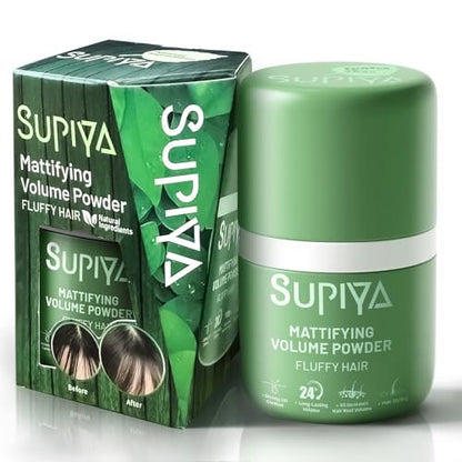 SUPIYA Dry Shampoo Powder - Mattifying Volume for Men & Women, Instantly Absorbs Excess Oil, Adds Volume, Non-Sticky & Easy to Apply (0.35 oz)