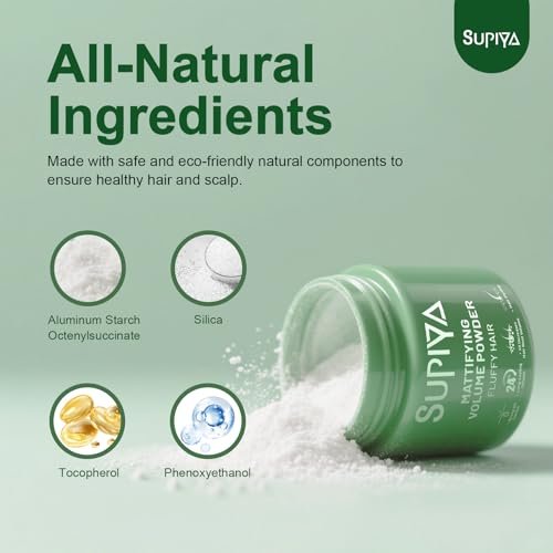 SUPIYA Dry Shampoo Powder - Mattifying Volume for Men & Women, Instantly Absorbs Excess Oil, Adds Volume, Non-Sticky & Easy to Apply (0.35 oz) - görsel 4