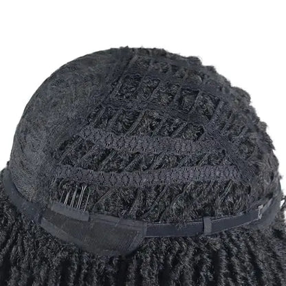 GNIMEGIL Men's Dreadlock Wig - Black Curly Short Dreads with Bangs, Realistic Twist Rasta Wig for Roleplay Avelisse
