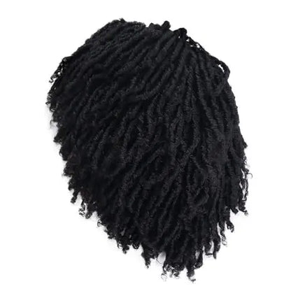 GNIMEGIL Men's Dreadlock Wig - Black Curly Short Dreads with Bangs, Realistic Twist Rasta Wig for Roleplay Avelisse