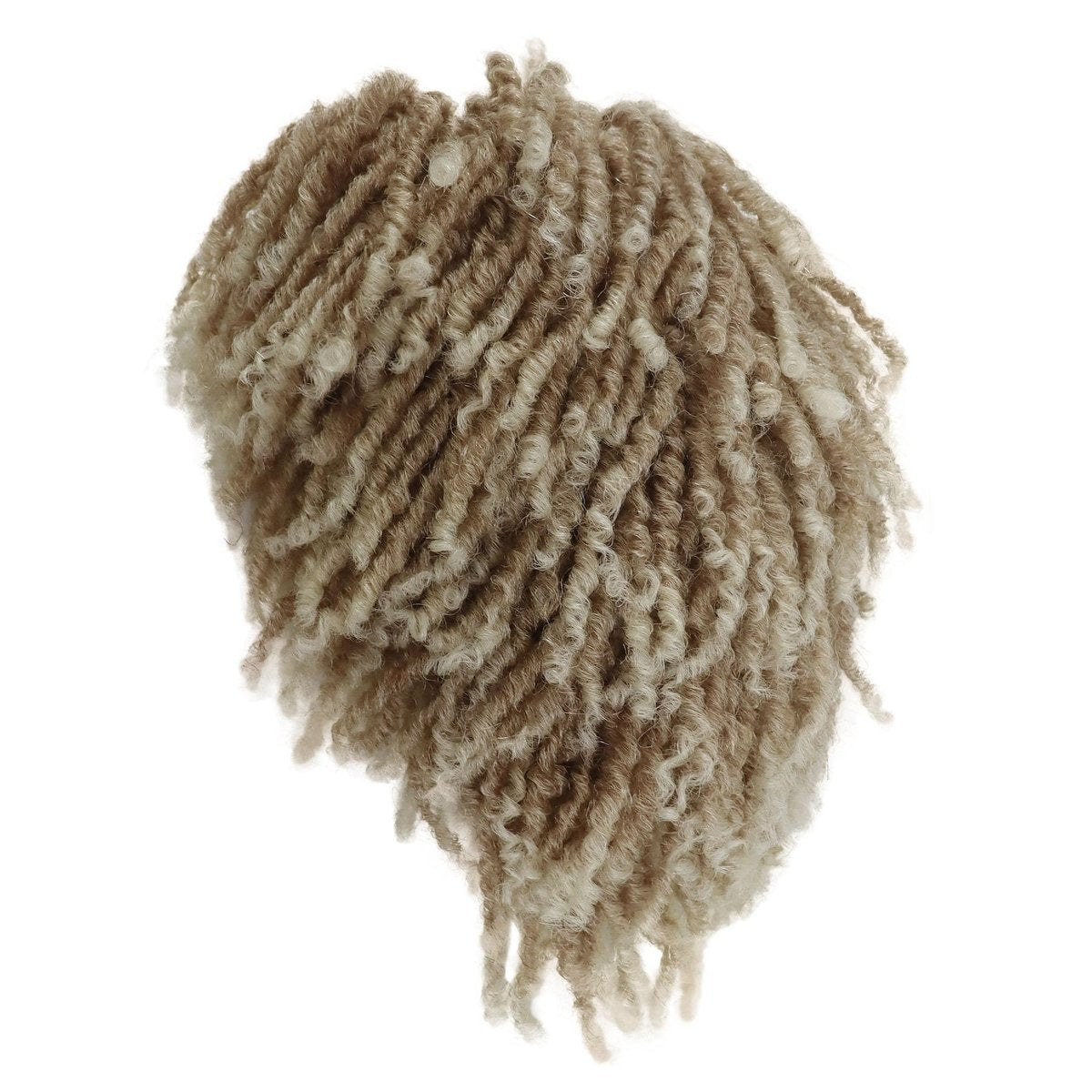GNIMEGIL Men's Dreadlock Wig - Ombre Blonde Curly Male Fake Dreads Hair Loc Short Braided Wig with Bangs Realistic Twist Rasta Wigs for Halloween Costume Rocker Cosplay - görsel 9