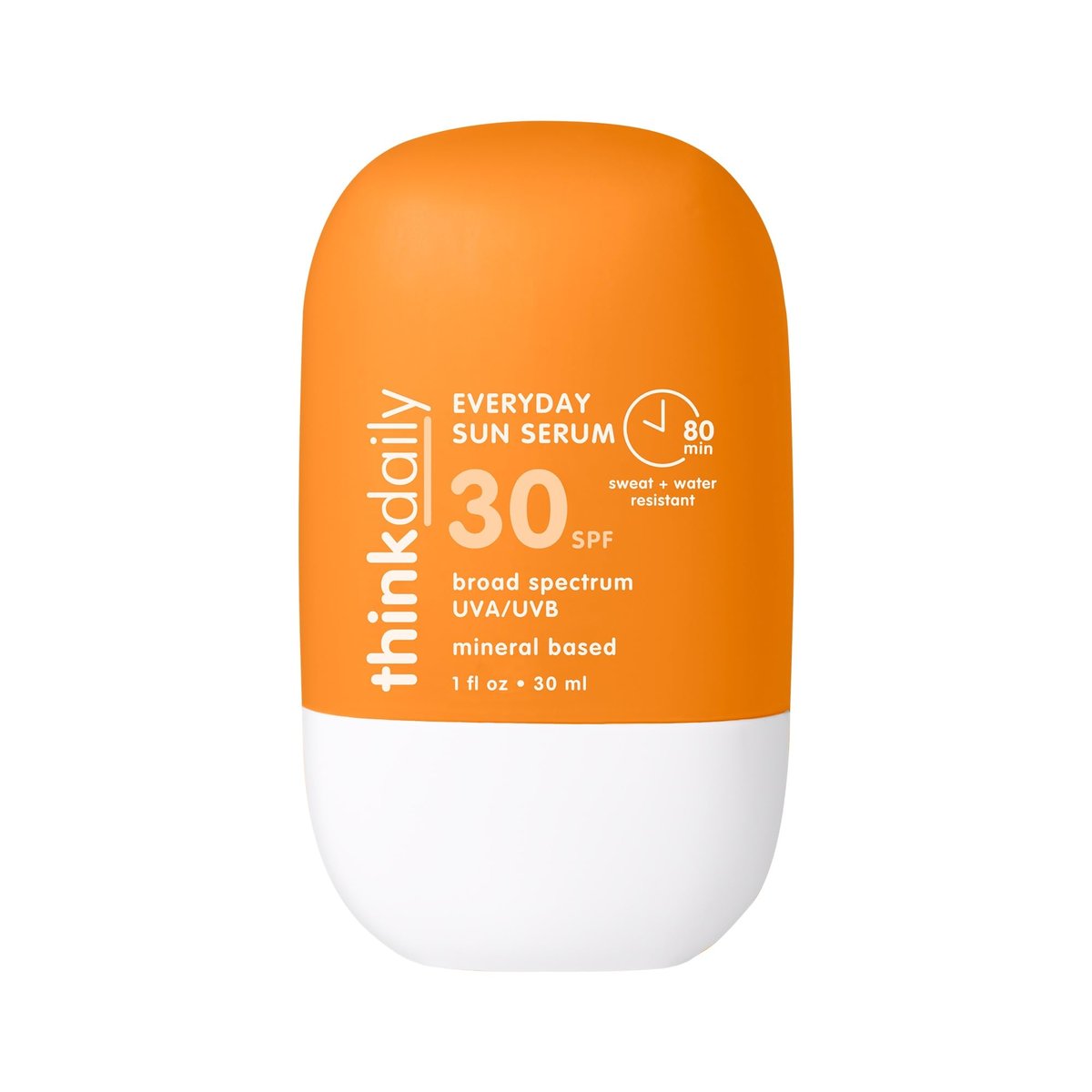 Thinkdaily SPF 30 Sunscreen for Face – Everyday Sun Serum with Zinc Oxide, 1 Fl Oz – Mineral UVA/UVB Protection, Hydrating Jojoba Oil, Vitamin E & Aloe Vera, Non-Sticky Travel Size Avelisse