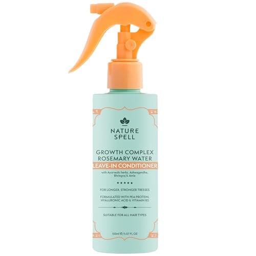 Nature Spell Rosemary Water Leave In Conditioner – Promotes Hair Growth, Heat Protection, Detangling & Shine for All Hair Types, 5.07 Fl Oz Avelisse