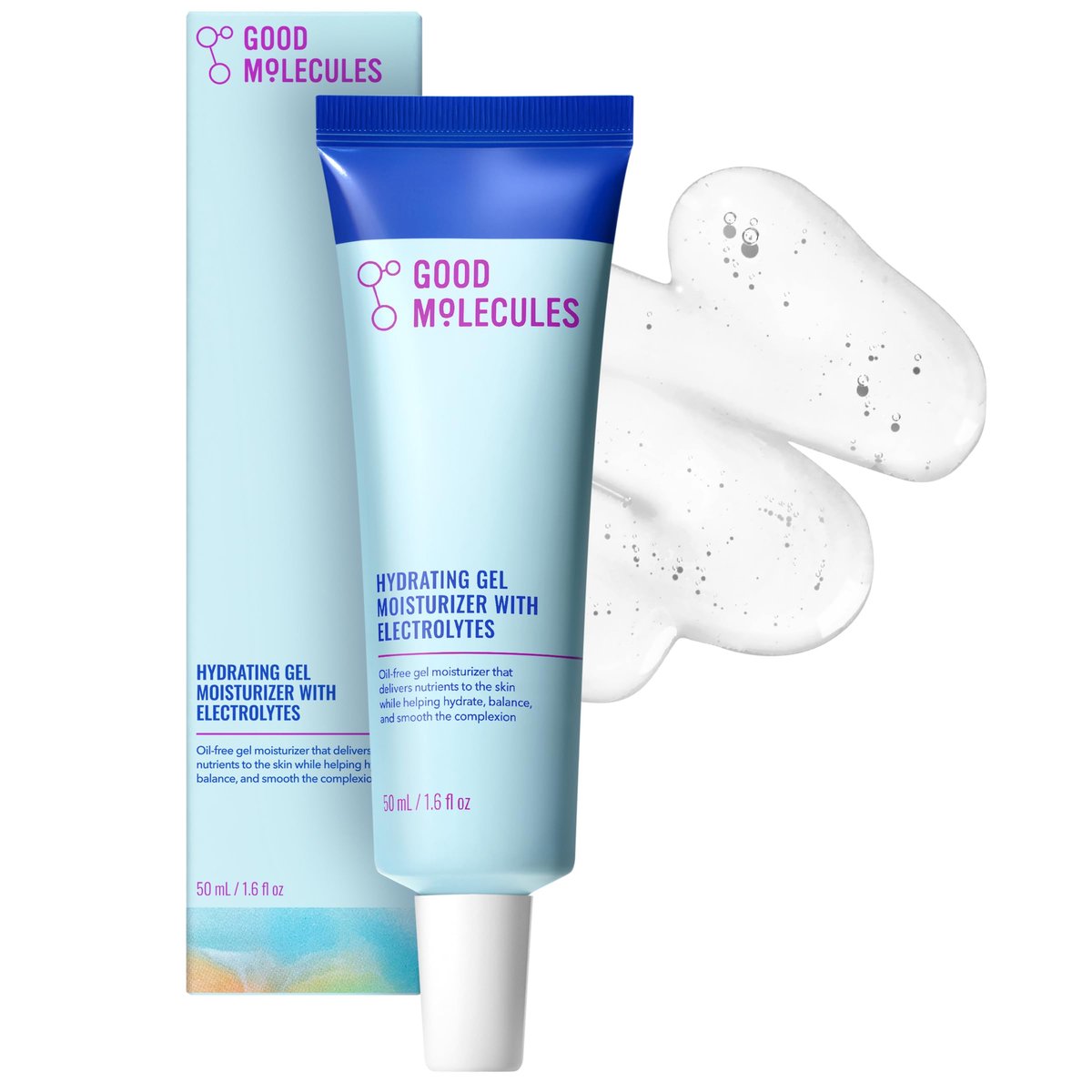 Good Molecules Hydrating Gel Moisturizer – Lightweight Water-Based Gel for Oily & Combination Skin, Oil-Free & Fragrance-Free with Hydrating Electrolytes - görsel 1