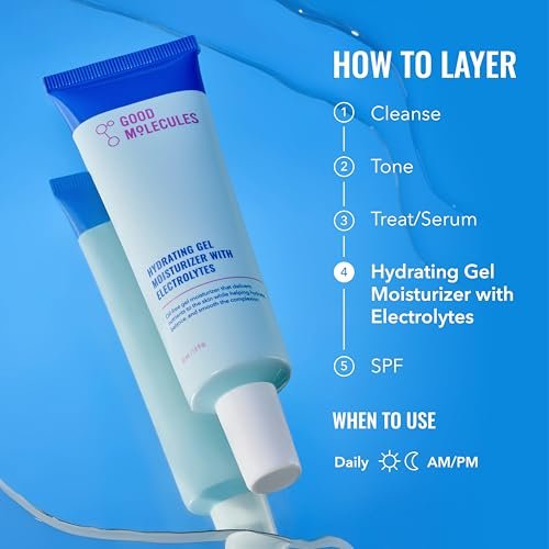 Good Molecules Hydrating Gel Moisturizer – Lightweight Water-Based Gel for Oily & Combination Skin, Oil-Free & Fragrance-Free with Hydrating Electrolytes - görsel 8