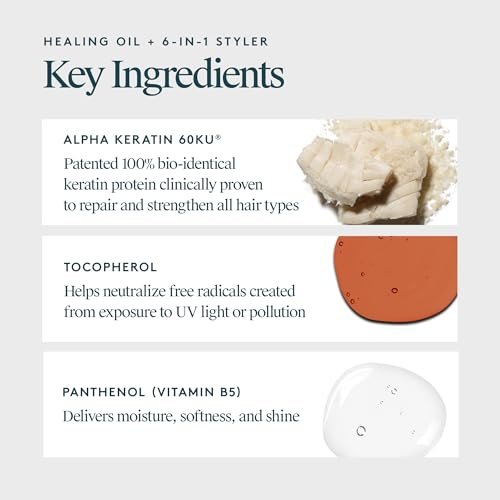 VIRTUE Healing Hair Oil & 6-in-1 Styling Cream Bundle – Repair, Protect & Style for All Hair Types, Color Safe Avelisse