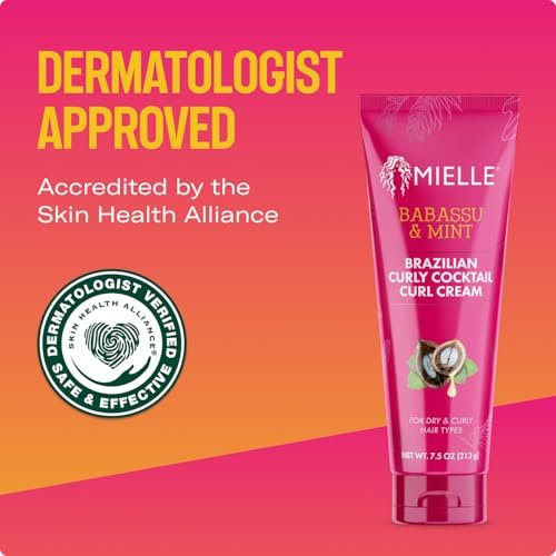 Mielle Organics Babassu & Mint Brazilian Curly Cocktail Curl Cream - Curl Defining Hair Styling Cream for Textured Hair, 7.5 oz - görsel 12