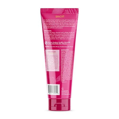 Mielle Organics Babassu & Mint Brazilian Curly Cocktail Curl Cream - Curl Defining Hair Styling Cream for Textured Hair, 7.5 oz