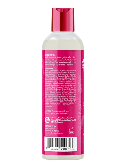 Mielle Organics Babassu & Mint Damage Repair Hair Shampoo - Hydrating Shampoo & Scalp Build-Up Remover - Gently Cleanses & Preps for Repair (8 fl oz) Avelisse