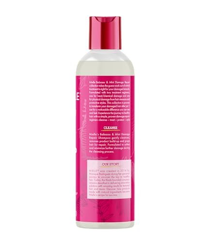 Mielle Organics Babassu & Mint Damage Repair Hair Shampoo - Hydrating Shampoo & Scalp Build-Up Remover - Gently Cleanses & Preps for Repair (8 fl oz) Avelisse