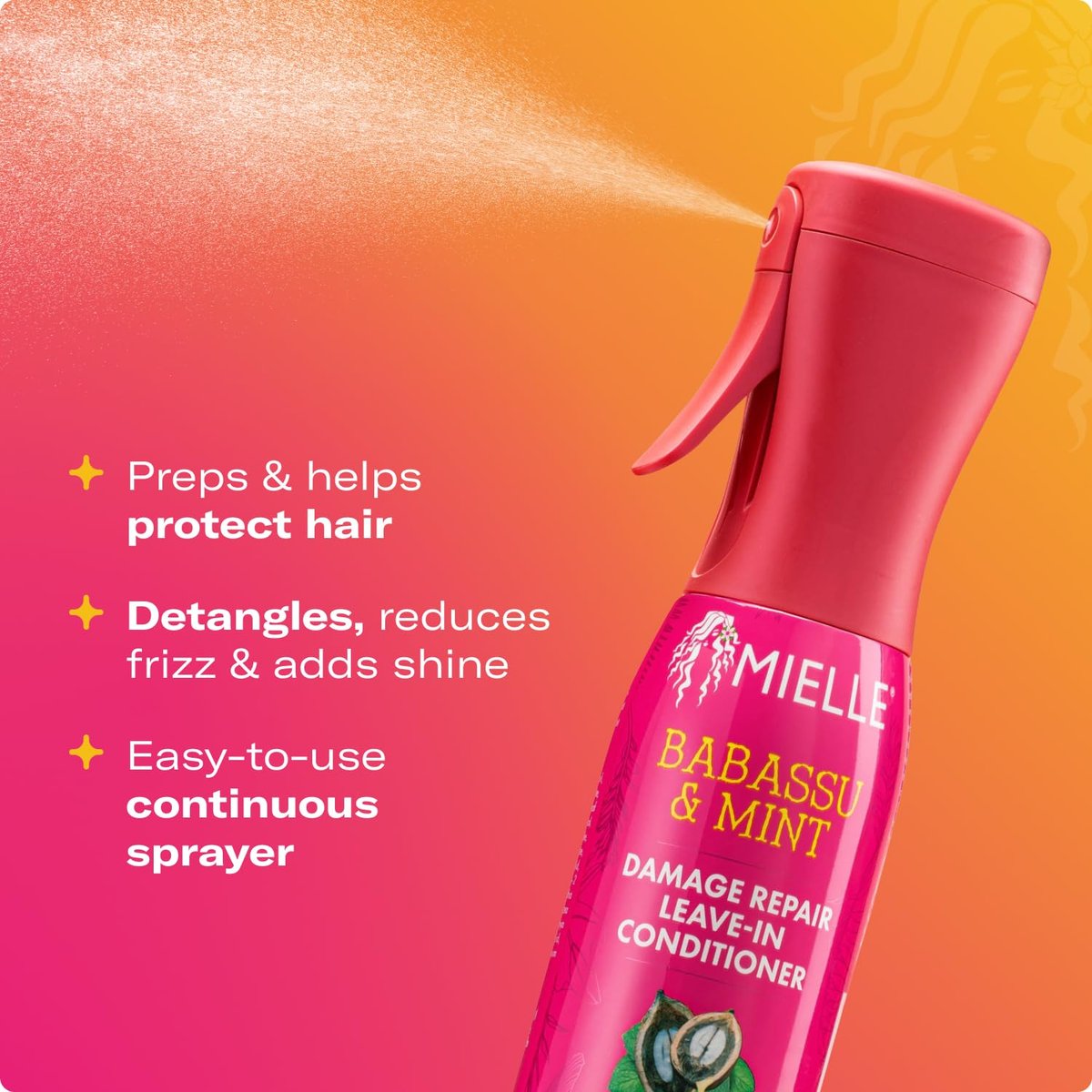 Mielle Organics Babassu & Mint Damage Repair Leave-In Conditioner - 6.7 oz Avelisse