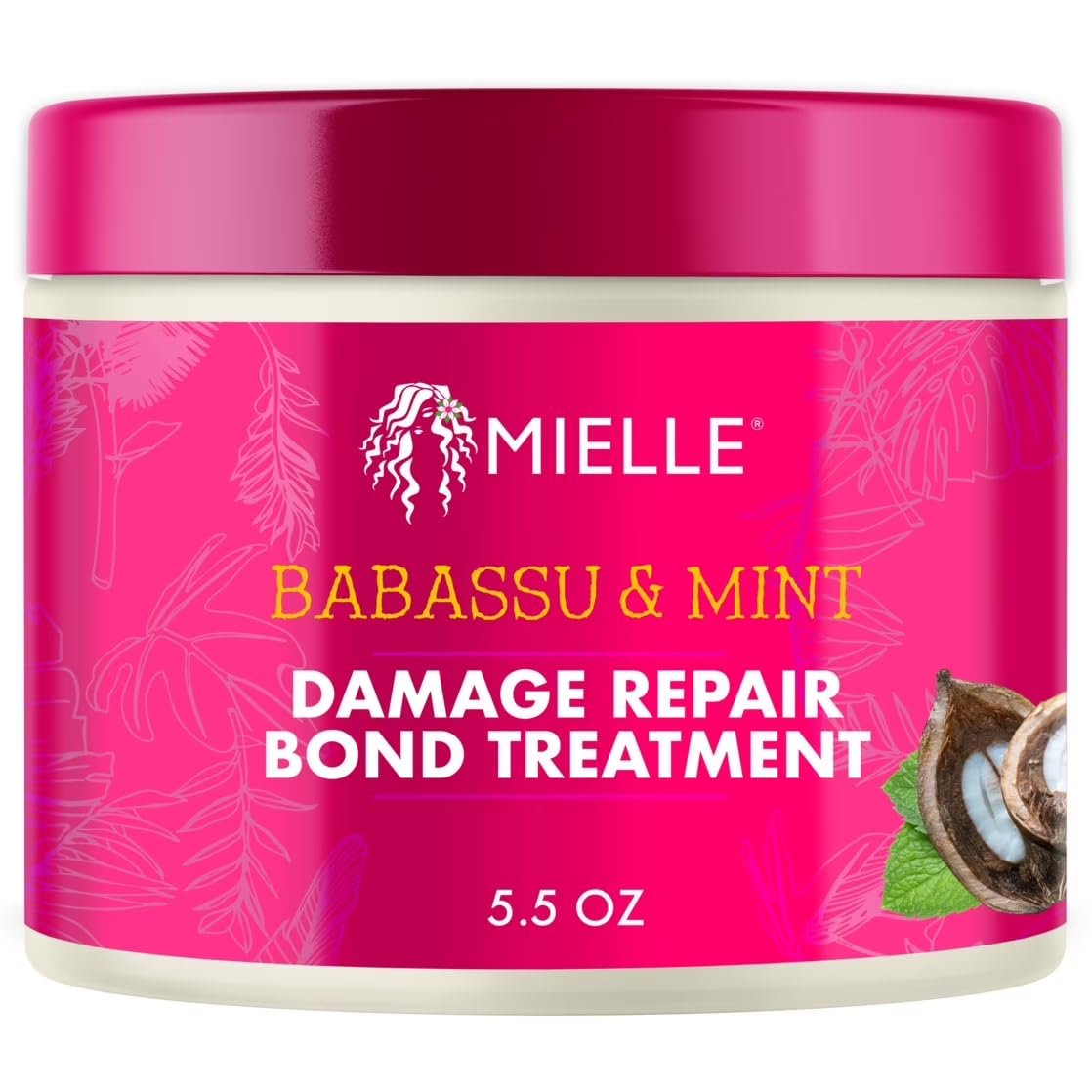 Mielle Organics Babassu & Mint Damage Repair Bond Treatment for Chemical and Heat Damaged Hair, 5.5 oz Avelisse