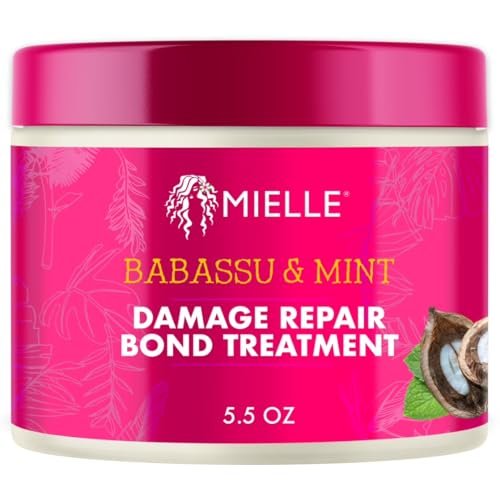 Mielle Organics Babassu & Mint Damage Repair Bond Treatment for Chemical and Heat Damaged Hair, 5.5 oz Avelisse