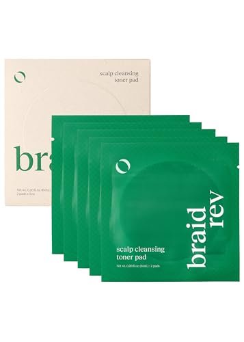 Bephor Braid Rev Scalp Cleansing Toner Pad – Korean Scalp Treatment with Apple Cider Vinegar, No-Rinse, Itchy Relief, Moisturizing, Travel Kit (5 Sheets) Avelisse