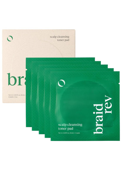 Bephor Braid Rev Scalp Cleansing Toner Pad – Korean Scalp Treatment with Apple Cider Vinegar, No-Rinse, Itchy Relief, Moisturizing, Travel Kit (5 Sheets) Avelisse