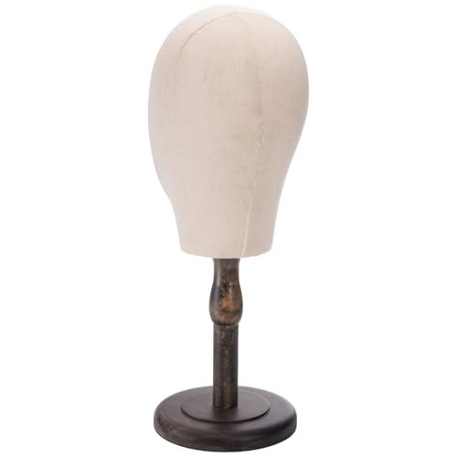 Peohud 21 Inch Mannequin Head - Canvas Wig Stand with Wood Base for Hats, Caps, and Wig Display Avelisse