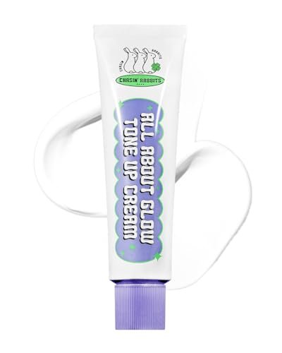 CHASIN' RABBITS All About Glow Tone-up Cream - Natural Makeup Base for Glow Skin, Vegan K-Beauty, 1.69 fl oz Avelisse