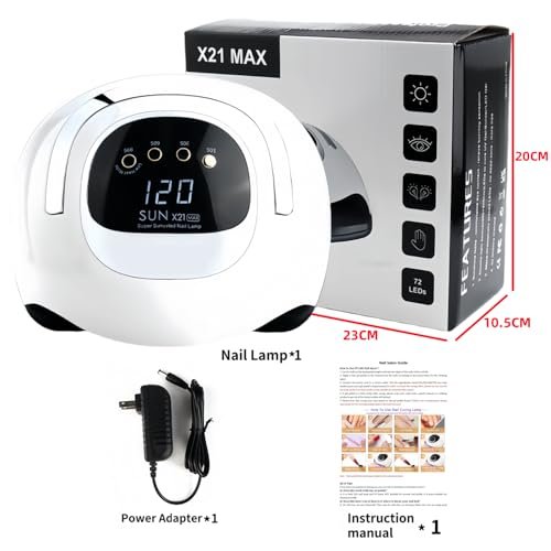 DMJWAN 320W UV LED Nail Lamp with 72 Beads, Professional Nail Dryer for Gel Polish with Auto Sensor & 4 Timers - görsel 16