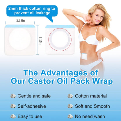 60pcs Castor Oil Pack Patches for Belly Button – Skin Care & Maternity Support
