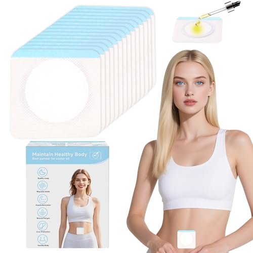 60pcs Castor Oil Pack Patches for Belly Button – Skin Care & Maternity Support - görsel 1
