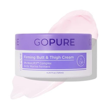 goPure Firming Butt & Thigh Cream - Skin Tightening Cream with 8% MaxLift3 Complex, Visibly Smooths Stretch Marks & Cellulite, Clinically Tested Avelisse