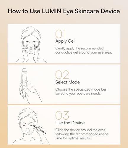 INIA 4-in-1 Eye Massager Tool – Under Eye Red Light Therapy, Heat & Vibration for Dark Circles, Puffiness & Skin Firming Avelisse