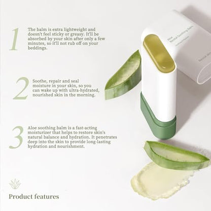 Grospe Organic Aloe Vera Gel Stick for Face & Body – Pure Aloe Gel for Hydrating, Soothing Dry Skin, Anti-Wrinkle, Acne Scars, After Sun Care Relief
