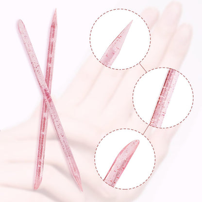 100PCS Disposable Cuticle Sticks for Nails - Double Sided Cuticle Pusher, Manicure & Pedicure Tool for Fingernail Cleaning