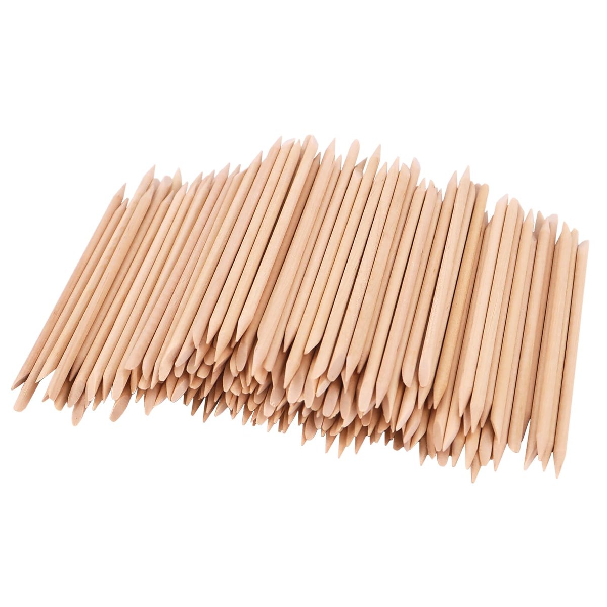200PCS Orange Wood Nail Sticks - 4.5-Inch Double Sided Cuticle Pusher & Remover for Manicure & Pedicure - görsel 1