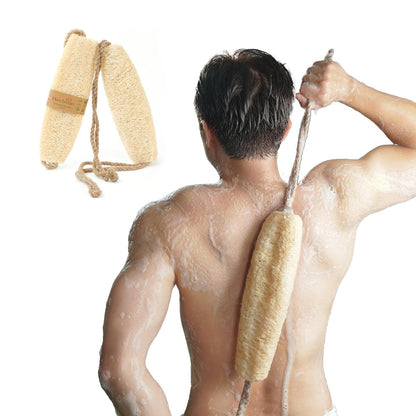 Herbvian Vietnamese Natural Loofah Back Scrubber - 100% Plant-Based Exfoliation Shower Sponge, Handcrafted Whole Loofah Gourd with Jute Fiber Handle, Suitable for Men & Women (1-Pack) Avelisse