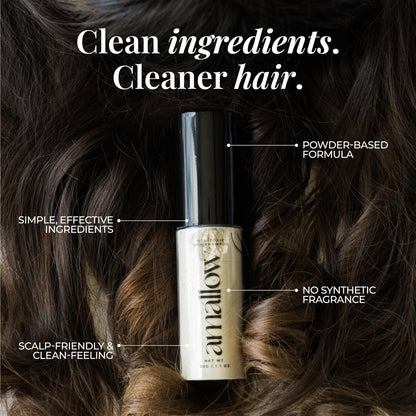 Amallow Non Toxic Dry Shampoo Powder - Organic Ingredients, No Talc, No Aerosol - For Men & Women - Travel Size Avelisse