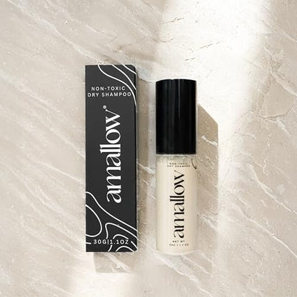 Amallow Non Toxic Dry Shampoo Powder - Organic Ingredients, No Talc, No Aerosol - For Men & Women - Travel Size Avelisse