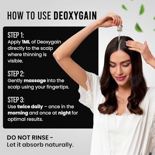 Deoxygain Topical Hair Treatment with 2DDR – Advanced Hair Growth Formula to Stimulate Follicles, Block DHT & Support Regrowth – 2 oz Avelisse
