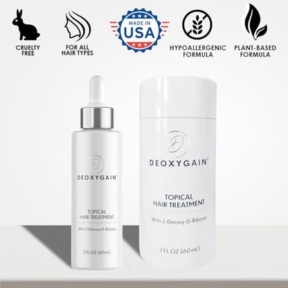 Deoxygain Topical Hair Treatment with 2DDR – Advanced Hair Growth Formula to Stimulate Follicles, Block DHT & Support Regrowth – 2 oz Avelisse