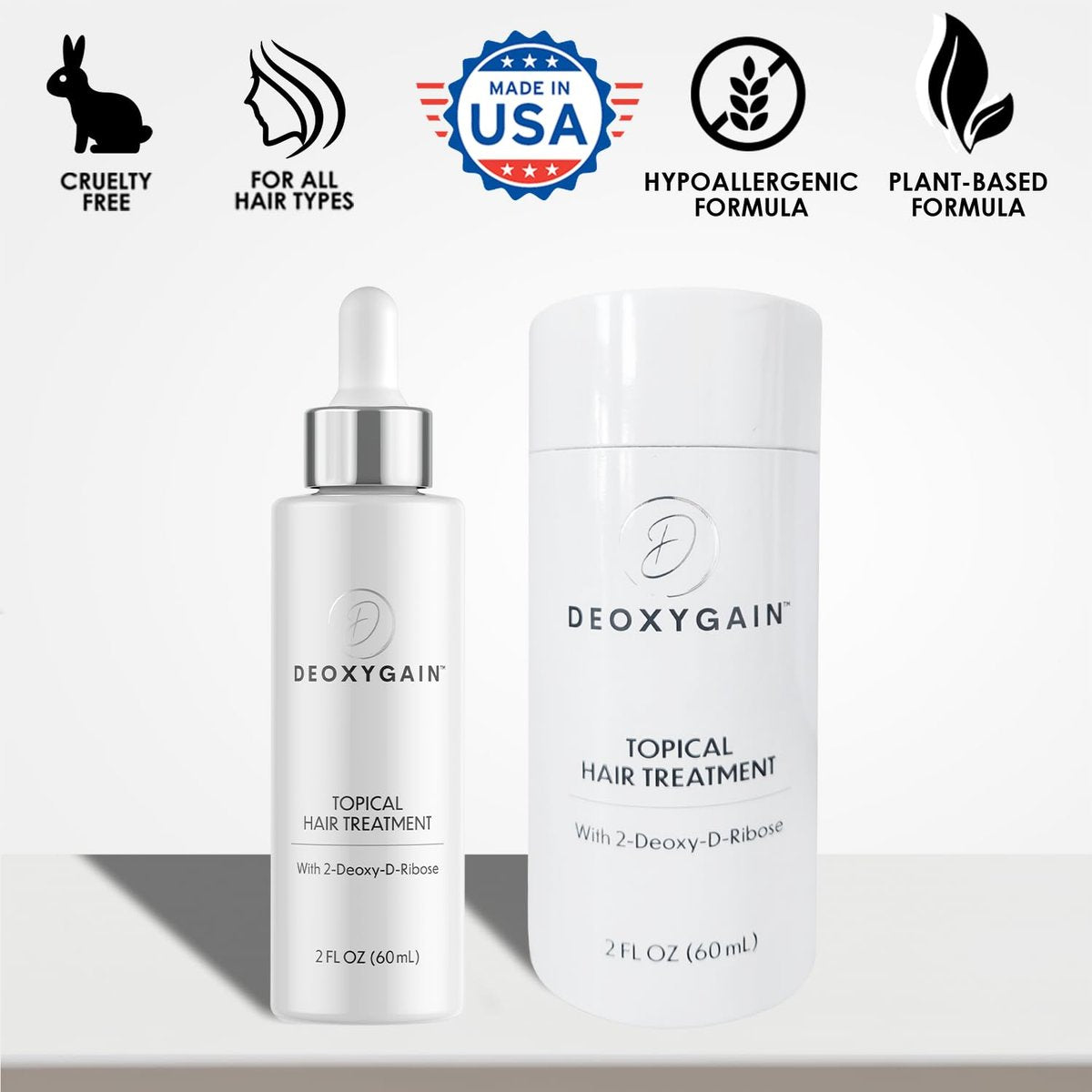 Deoxygain Topical Hair Treatment with 2DDR – Advanced Hair Growth Formula to Stimulate Follicles, Block DHT & Support Regrowth – 2 oz Avelisse
