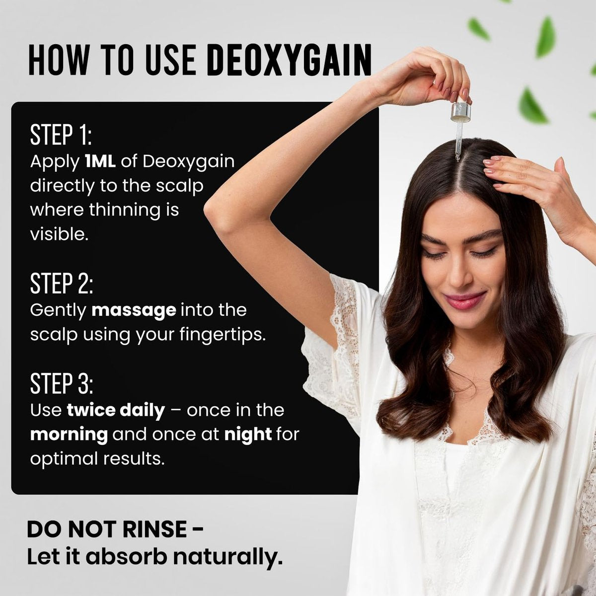 Deoxygain Topical Hair Treatment with 2DDR – Advanced Hair Growth Formula to Stimulate Follicles, Block DHT & Support Regrowth – 2 oz Avelisse