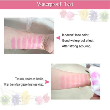 BONNIE CHOICE 6 Pcs Crystal Flower Jelly Lipstick Set - Temperature Change Moisturizing Long Lasting Lip Balm Magic Color Change Lip Gloss Makeup