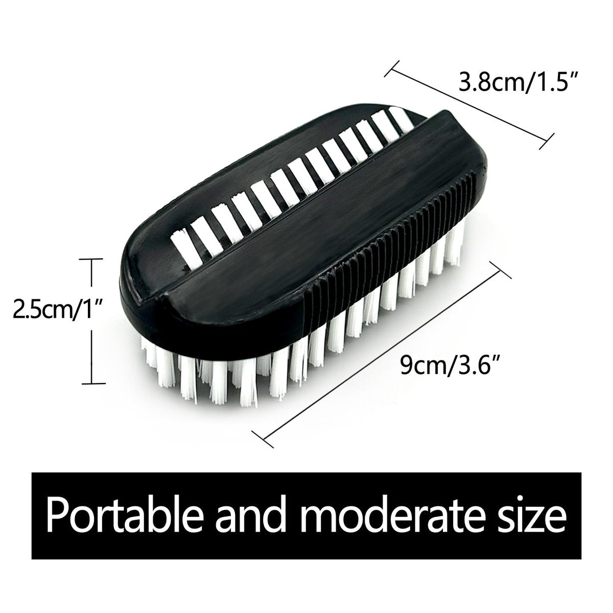 Two-Sided Nail Brush for Cleaning Fingernails - Soft & Stiff Bristles Hand Scrubber for Men, Women, Kids (4 Pack) - görsel 13