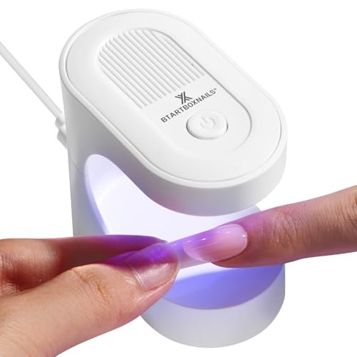 BTArtboxnails Handy Mini Nail Lamp – 6W UV LED Fast Cure Light for Gel Nails with 2 Timers Avelisse