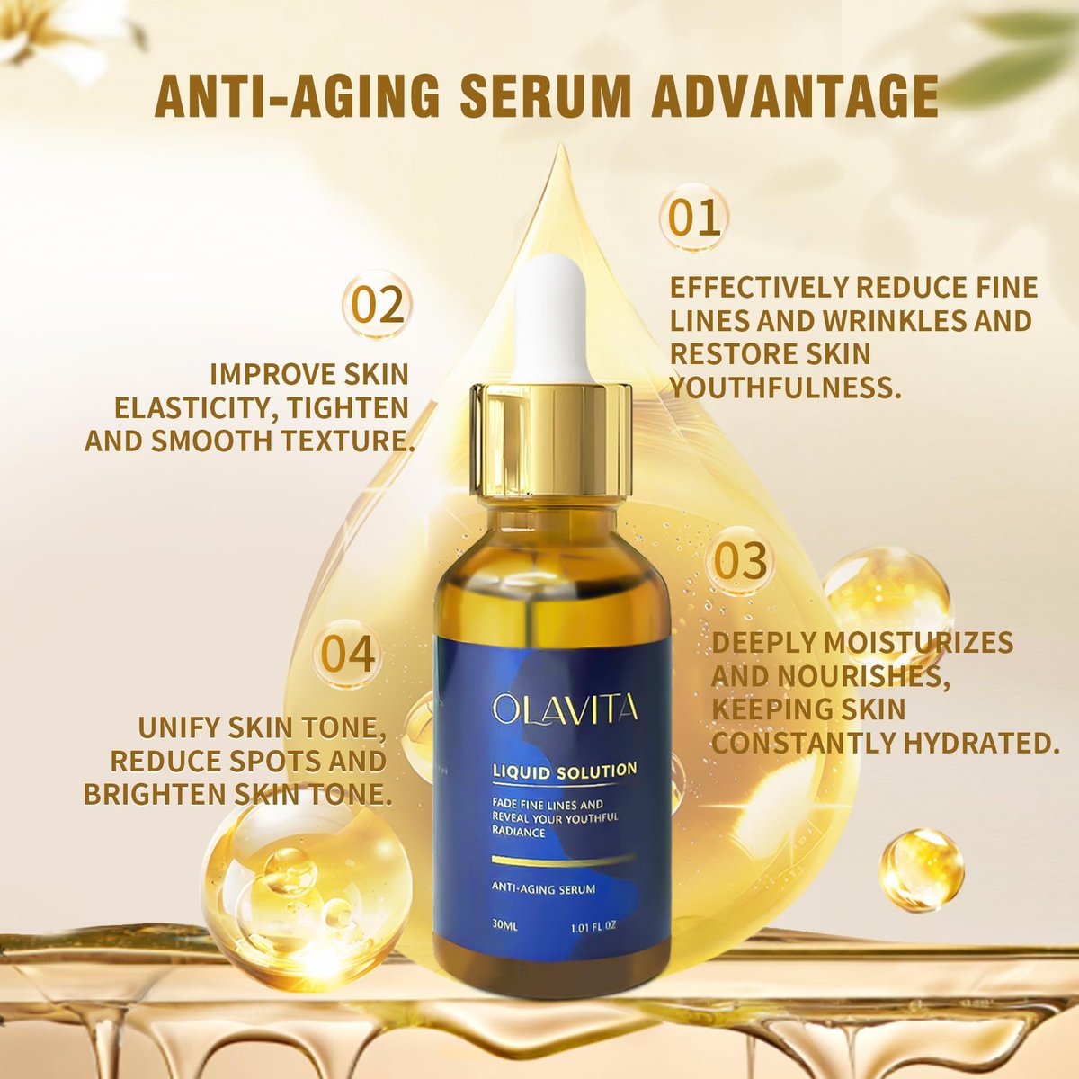 Olavita Vitamin C & E Facial Serum – Anti-Aging Firming Serum for Youthful Glow (2-Pack) Avelisse