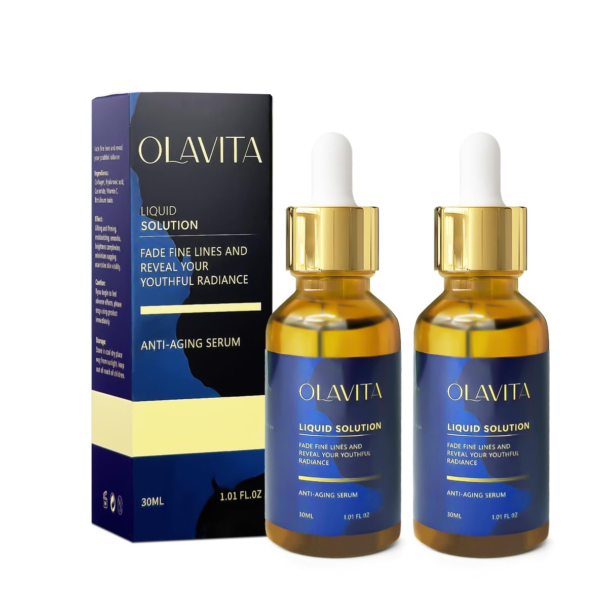 Olavita Vitamin C & E Facial Serum – Anti-Aging Firming Serum for Youthful Glow (2-Pack) Avelisse