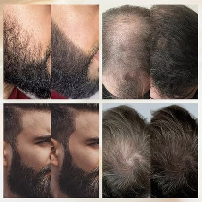 WOZUTUNT Beard Pencil Filler for Men - Waterproof Beard Pen & Brush with Black Hair Fiber Enhancements, Long Lasting Coverage, Natural Finish for Mustache Repair & Shape Enhancement Avelisse