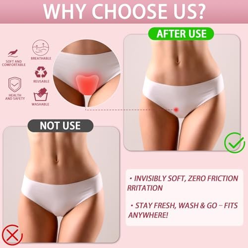Inefticism 5 Pack Camel Concealer Toe Cover - Invisible No-Bump Silicone Pads for Swimsuits, Leggings & Yoga, Reusable Adhesive Hider for Women (Beige, Medium) - görsel 6
