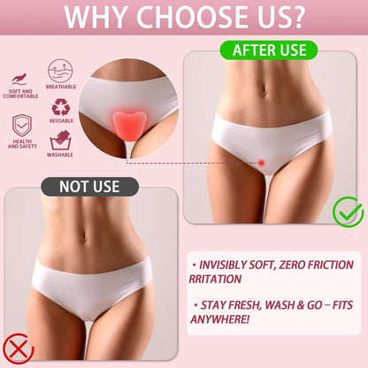 Inefticism 5 Pack Camel Concealer Toe Cover - Invisible No-Bump Silicone Pads for Swimsuits, Leggings & Yoga, Reusable Adhesive Hider for Women (Beige, Medium)