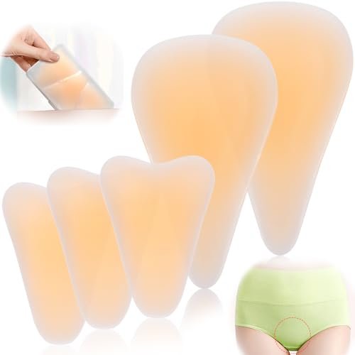 Inefticism 5 Pack Camel Concealer Toe Cover - Invisible No-Bump Silicone Pads for Swimsuits, Leggings & Yoga, Reusable Adhesive Hider for Women (Beige, Medium) - görsel 2
